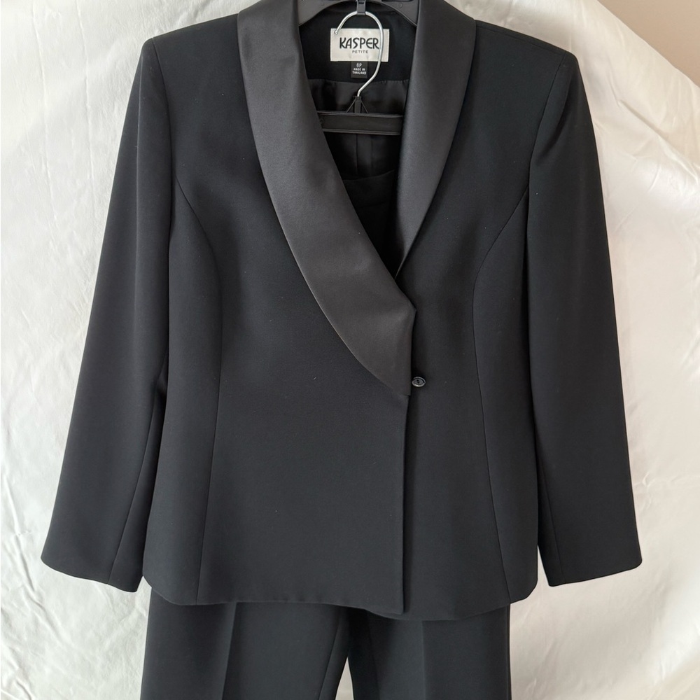 Kasper Petite Black Pantsuit - Picture 2 of 5
